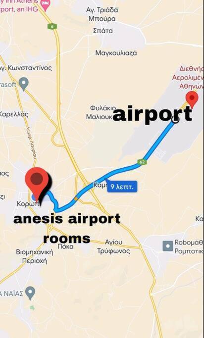 Anesis Airport Rooms 204 Koropi Exterior foto